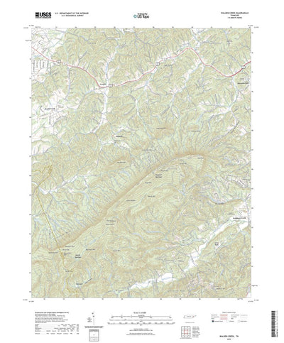 United States Geological Survey Walden Creek, TN (2022, 24000-Scale) digital map