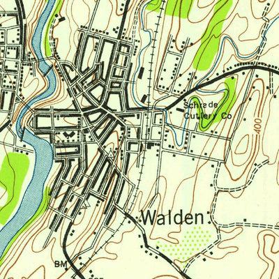 United States Geological Survey Walden, NY (1942, 24000-Scale) digital map
