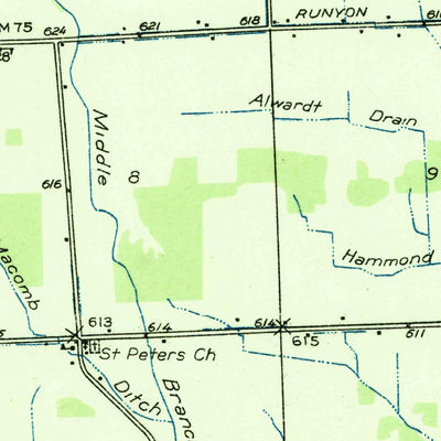United States Geological Survey Waldenburg, MI (1936, 31680-Scale) digital map