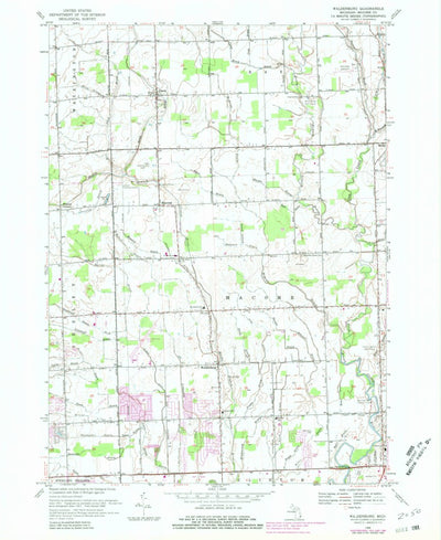 United States Geological Survey Waldenburg, MI (1968, 24000-Scale) digital map