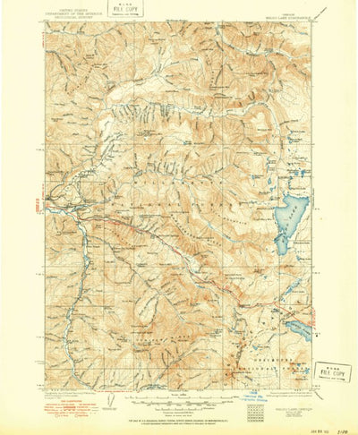 United States Geological Survey Waldo Lake, OR (1925, 125000-Scale) digital map