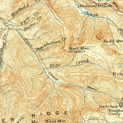 United States Geological Survey Waldo Lake, OR (1925, 125000-Scale) digital map