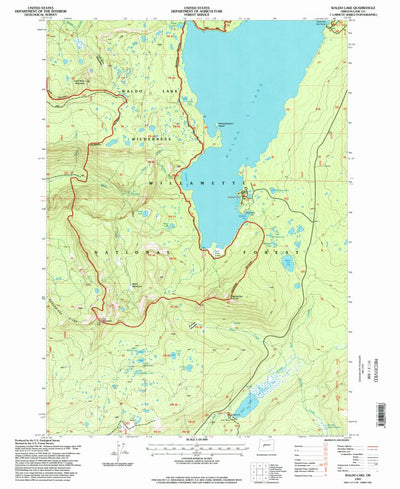 United States Geological Survey Waldo Lake, OR (1997, 24000-Scale) digital map