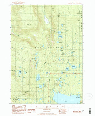 United States Geological Survey Waldo Mountain, OR (1986, 24000-Scale) digital map