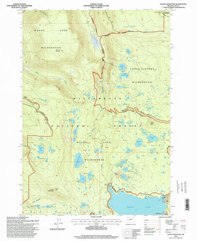 United States Geological Survey Waldo Mountain, OR (1997, 24000-Scale) digital map