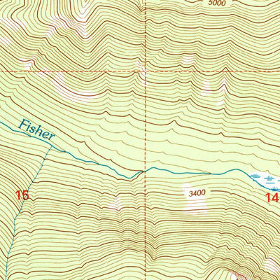 United States Geological Survey Waldo Mountain, OR (1997, 24000-Scale) digital map