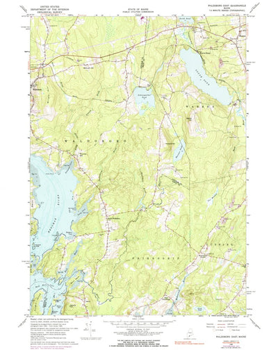 United States Geological Survey Waldoboro East, ME (1965, 24000-Scale) digital map