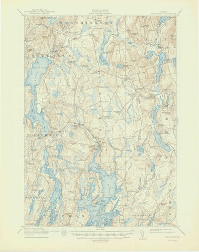 United States Geological Survey Waldoboro, ME (1915, 62500-Scale) digital map