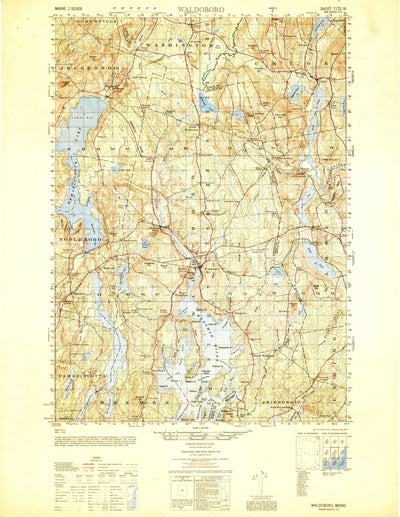 United States Geological Survey Waldoboro, ME (1950, 50000-Scale) digital map