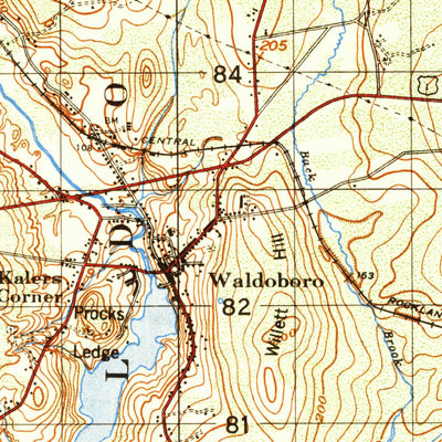 United States Geological Survey Waldoboro, ME (1950, 50000-Scale) digital map