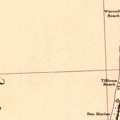 United States Geological Survey Waldport, OR (1942, 62500-Scale) digital map