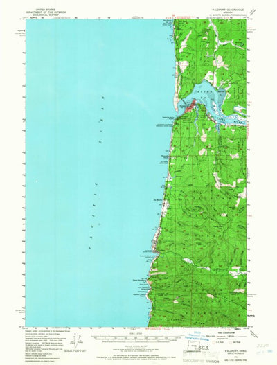 United States Geological Survey Waldport, OR (1956, 62500-Scale) digital map