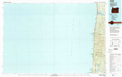 United States Geological Survey Waldport, OR (1980, 100000-Scale) digital map