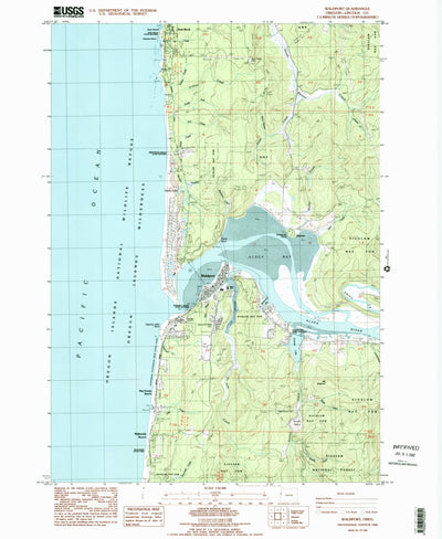 United States Geological Survey Waldport, OR (1984, 24000-Scale) digital map