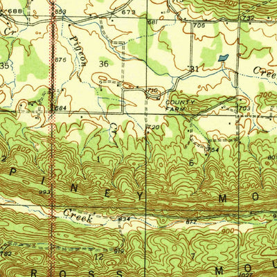 United States Geological Survey Waldron, AR (1941, 62500-Scale) digital map