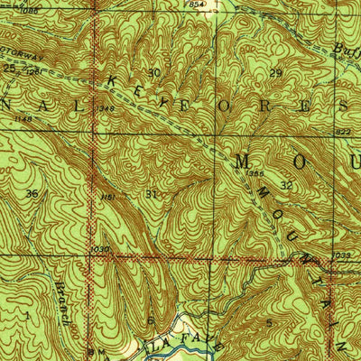 United States Geological Survey Waldron, AR (1941, 62500-Scale) digital map
