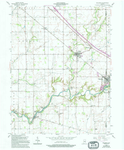 United States Geological Survey Waldron, IN (1956, 24000-Scale) digital map