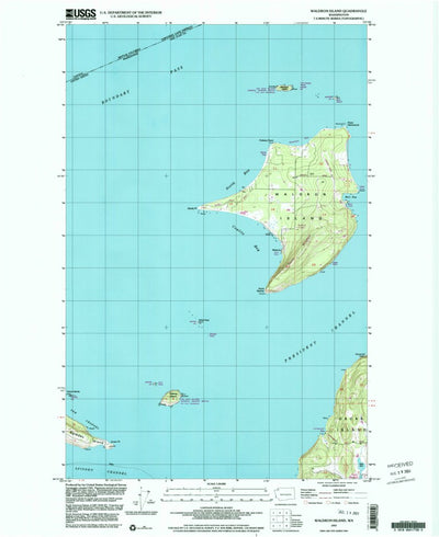 United States Geological Survey Waldron Island, WA (1997, 24000-Scale) digital map