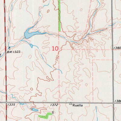 United States Geological Survey Waldron, KS (1972, 24000-Scale) digital map