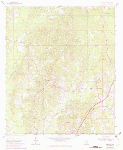 United States Geological Survey Waldrup, MS (1963, 24000-Scale) digital map
