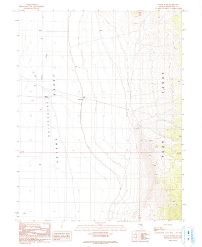 United States Geological Survey Waldy Pond, NV (1990, 24000-Scale) digital map
