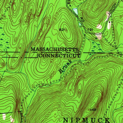 United States Geological Survey Wales, MA-CT (1952, 24000-Scale) digital map