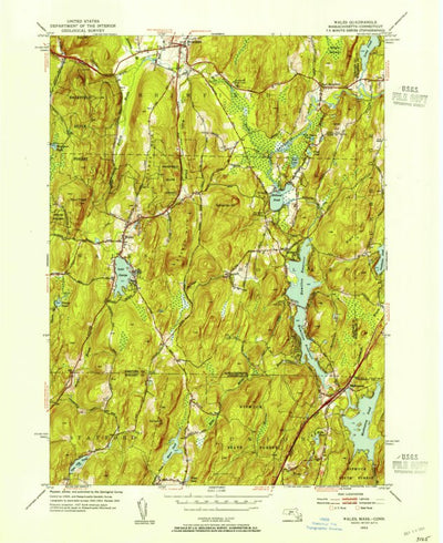 United States Geological Survey Wales, MA-CT (1952, 31680-Scale) digital map