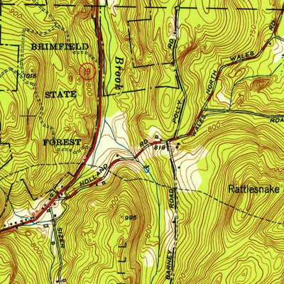 United States Geological Survey Wales, MA-CT (1952, 31680-Scale) digital map