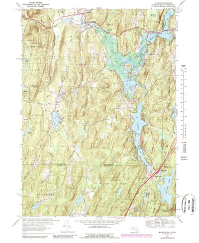United States Geological Survey Wales, MA-CT (1967, 24000-Scale) digital map