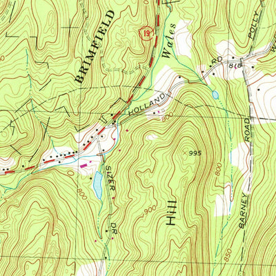United States Geological Survey Wales, MA-CT (1967, 25000-Scale) digital map