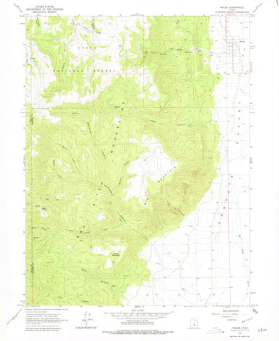 United States Geological Survey Wales, UT (1965, 24000-Scale) digital map