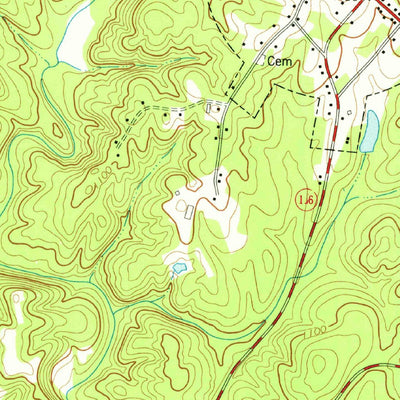 United States Geological Survey Waleska, GA (1974, 24000-Scale) digital map