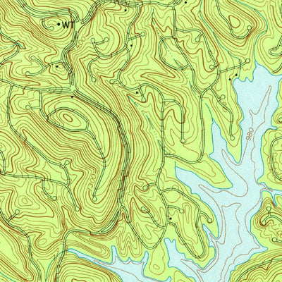 United States Geological Survey Waleska, GA (1974, 24000-Scale) digital map