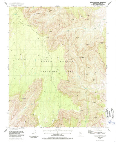 United States Geological Survey Walhalla Plateau, AZ (1988, 24000-Scale) digital map
