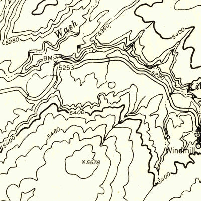 United States Geological Survey Walker Butte, AZ (1953, 24000-Scale) digital map