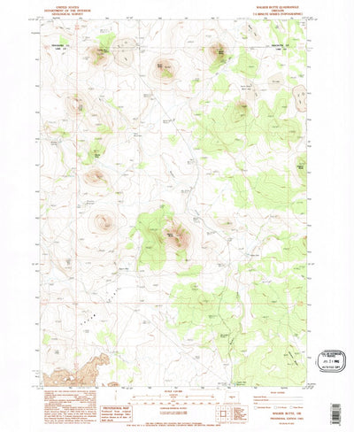 United States Geological Survey Walker Butte, OR (1983, 24000-Scale) digital map