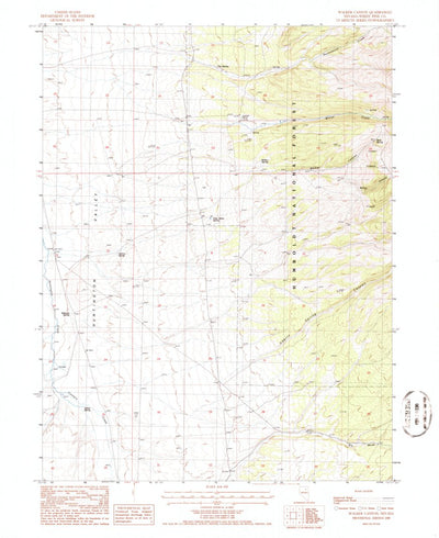 United States Geological Survey Walker Canyon, NV (1985, 24000-Scale) digital map