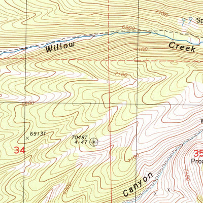 United States Geological Survey Walker Canyon, NV (1985, 24000-Scale) digital map