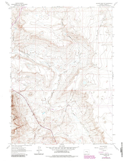 United States Geological Survey Walker Draw NW, WY (1961, 24000-Scale) digital map