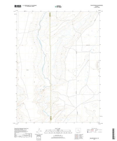 United States Geological Survey Walker Draw SE, WY (2017, 24000-Scale) digital map