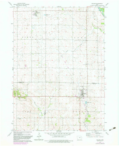 United States Geological Survey Walker, IA (1973, 24000-Scale) digital map