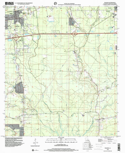 United States Geological Survey Walker, LA (1998, 24000-Scale) digital map