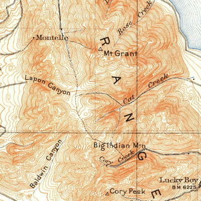 United States Geological Survey Walker Lake E, NV-CA (1909, 250000-Scale) digital map