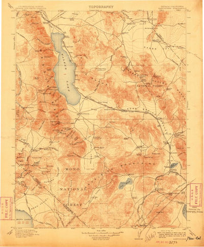 United States Geological Survey Walker Lake E, NV-CA (1911, 250000-Scale) digital map