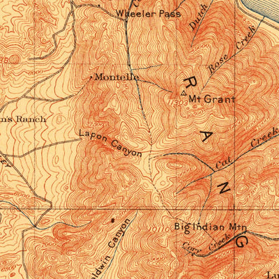 United States Geological Survey Walker Lake E, NV-CA (1911, 250000-Scale) digital map