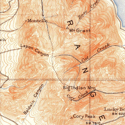 United States Geological Survey Walker Lake E, NV-CA (1915, 250000-Scale) digital map