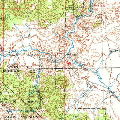 United States Geological Survey Walker Lake, NV-CA (1957, 250000-Scale) digital map