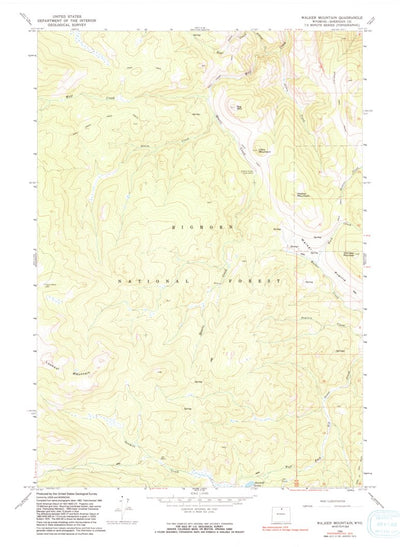 United States Geological Survey Walker Mountain, WY (1964, 24000-Scale) digital map
