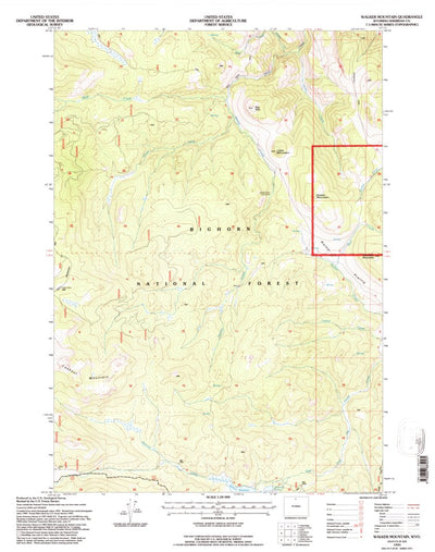 United States Geological Survey Walker Mountain, WY (1993, 24000-Scale) digital map