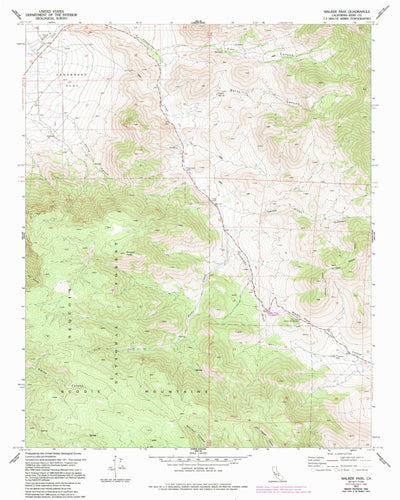 United States Geological Survey Walker Pass, CA (1972, 24000-Scale) digital map